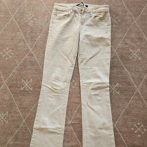 Joe's Jeans white boot cut low rise stretch jeans